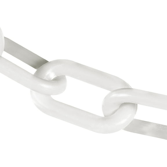 4 Inch x 25 Feet White Plastic Safety Chain