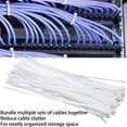 thumbnail image 3 of 100pcs Liens de Câble Nylon Résistant à la Traction 250lbs pour Intérieur Extérieur Blanc, Réduire l'Encombrement de l'Espace, Facile à Utiliser, 3 of 7