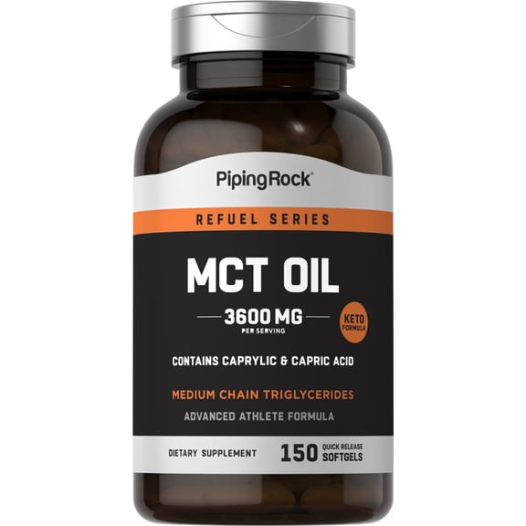 MCT Oil 1200mg | 150 Softgels | Keto-Approved for Men and Women | by Piping Rock