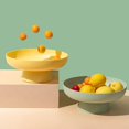 thumbnail image 3 of Nordic PP Fruit Storage Rack Removable Bottom Drainer Basket Candy Plate Home Organizer Kitchen Tool for Vegetable Food Tray yellow, 3 of 6