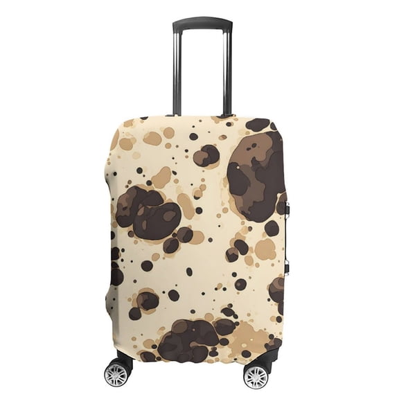 Luggage Bag Cover Is Durable And Washable It Has Double Stitching On All Sides There Are Two Openings On The Top For Travel Small Milk Cow Print Style Sienna_1