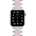 thumbnail image 2 of REQO Slim Watch Band Compatible with Apple Watch Strap, Resin&Stainless Steel Watchband Replacement Accessory Wristband Bracelet for iWatch Series 6,5,4,3,2,1 38mm 40mm 42mm 44mm (42/44mm), 2 of 7