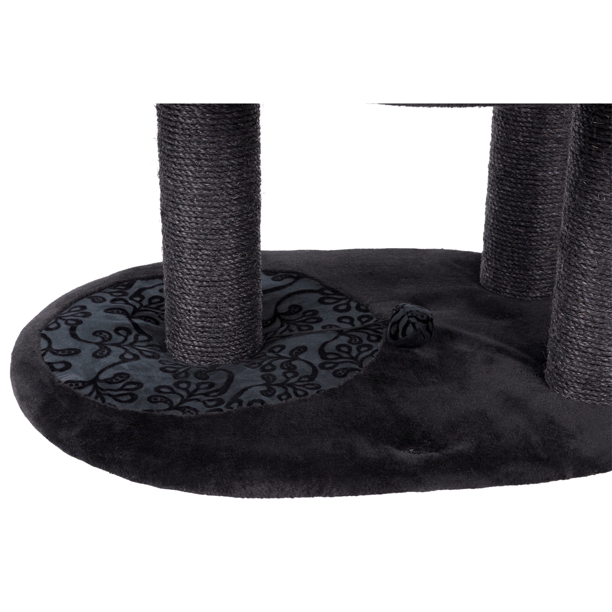 TRIXIE Filippo 4-Level 45" Cat Tree, Sisal Scratching Post, Plush Condo-Hammock, Dk Gray