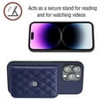 thumbnail image 3 of ELEHOLD Wallet Crossbody Case for iPhone 13 Pro Max Case with Flip Card Slots RFID Blocking Function Magnetic Closure Stand Detachable Crossbody Shoulder Strap for Women Girls,blue, 3 of 8