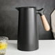 thumbnail image 5 of Hervidor de vacío aislado para té, agua y café, revestimiento de vidrio, múltiples capas, para acampar en casa, negro, 1L, 5 of 5