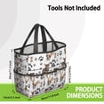 thumbnail image 3 of Garden Tool Bag,Chihuahua and Footprints Garden Tool Organizer,Garden Gifts,Waterproof Multi-Pocket Garden Tool Storage 11.8x5.5x11.4 Inch(Tools NOT Included), 3 of 6