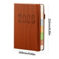 thumbnail image 3 of PuSpu Home Decoration 2026 Weekly Planner Notebook Hardcover 2026 Calendar Planner With Monthly Tab 80gsm Thick Paper Daily Planner 365-day Office Plan Home Ornaments, 3 of 3