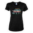 thumbnail image 2 of Plaid Paisley Retro Vintage Rhino Animal Lover Womens Graphic T-Shirt, Black, Small, 2 of 4