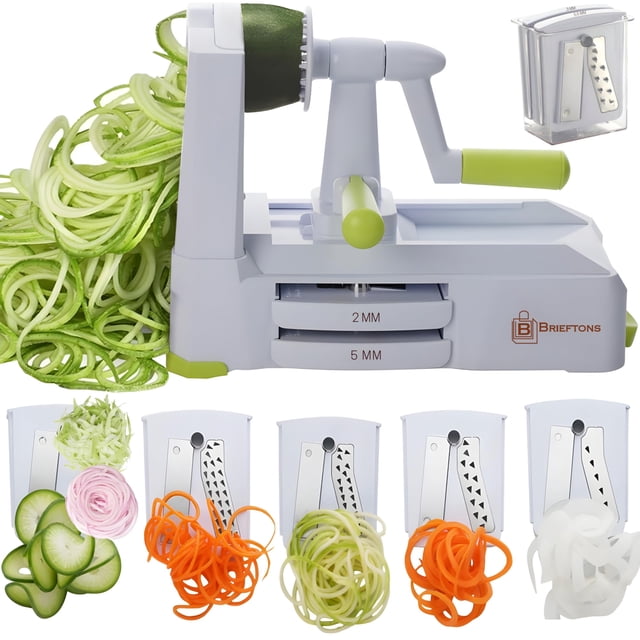Espiralizador de verduras Brieftons Strongest-Heavest con 5 cuchillas