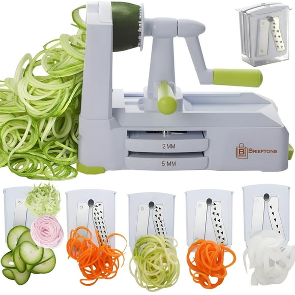 Espiralizador de verduras Brieftons Strongest-Heavest con 5 cuchillas