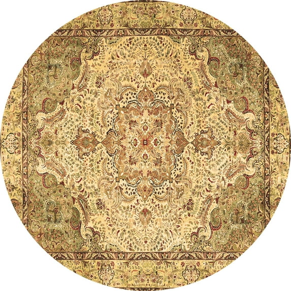 Ahgly Company Indoor Round Persian Brown Traditional Area Rugs, 6' Round