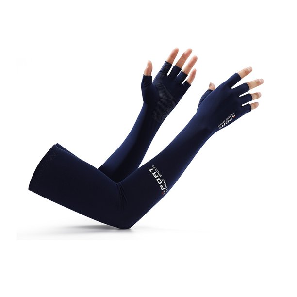 Manga de protección solar de verano para hombres, guantes de protección UV para mujeres, guantes finos de seda de hielo, manga de hielo protectora de medio dedo para hombres