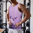thumbnail image 5 of Gukieu Lavender Roses Arrangement Print Men's Quick Dry Fitness Vest, Round Neck Sleeveless Fitness Bodybuilding Top-4X-Large, 5 of 7