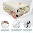 thumbnail image 4 of King Quilt Set 96''x106'', Spring Summer Botanical Lightweight Summer Bedspread Coverlet Set with 2 Pillow Shams, Butterfly Floral Vintage Breathable All Season Quilt Bedding for Bedroom/Guest Room, 4 of 9