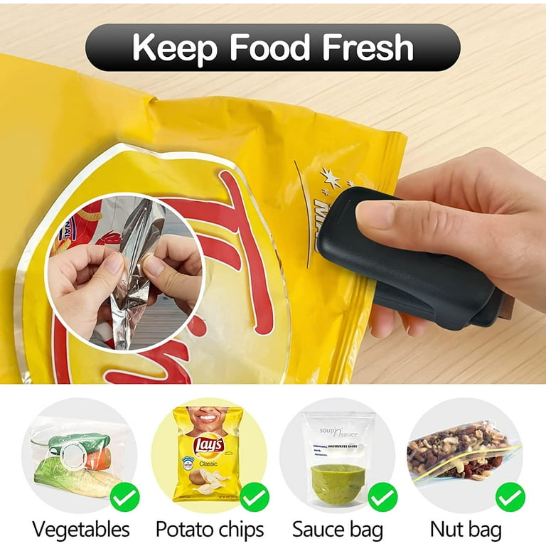 Buy Mini Chip Bag Sealer, Handheld Heat Vacuum Sealer and Cutter, Portable  Chip Bag Resealer Machine for Snack Plastic Fresh Bags Cookies-GREEN Online