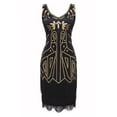 thumbnail image 4 of BABEYOND Women's Flapper Dresses 1920s V Neck Beaded Fringed Great Gatsby Dress, 4 of 6
