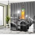 thumbnail image 5 of Ambesonne London Shower Curtain, Big Ben Bridge Night, 69"Wx70"L, Grey Yellow, 5 of 5