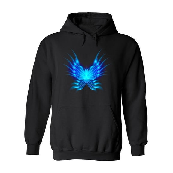Blue Flying Butterfly  Hoodie Women -Image by Shutterstock, Female Medium