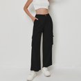 thumbnail image 6 of JJHGVB Corduroy Pants Women Wide Leg Pants Woman Cargo Pants Women Comfy Pants Pull On Trousers for Women Athletic Pants for Women Trousers Women Black L, 6 of 9