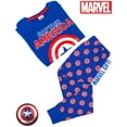 thumbnail image 2 of Marvel Boys Blue Long Sleeve Long Leg Pyjama Set, 2 of 7