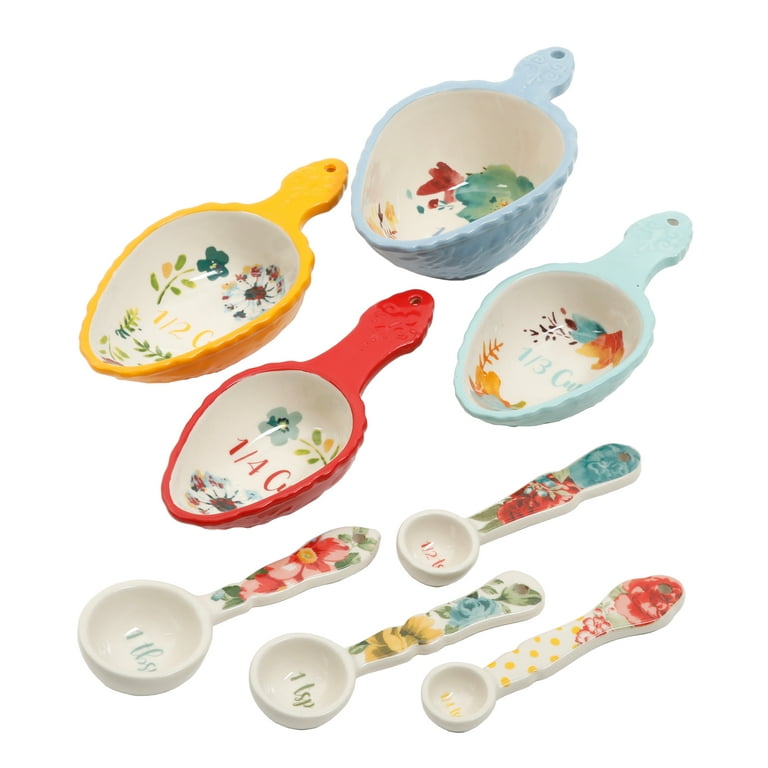 The Pioneer Woman Willow 8-Piece Measuring Spoon and Scoop Set