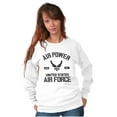 thumbnail image 4 of Us Air Force USAF Power Wings Logo Unisex Plus Size Sweatshirt Brisco Brands 4X, 4 of 5