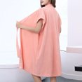 thumbnail image 5 of Raeneomay Women's Waffle Knit Home Spa Bathrobe,Short Sleeve V-Neck Absorbent Quick Dry Tie Waist Loungewear Robe, 5 of 9