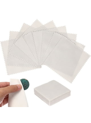 10 50pcs sterling silver polishing cloth silver color cleaning