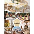 thumbnail image 5 of Yellow Flowers Table Cloth, Watercolor Summer Botanical Floral Waterproof Tablecloth for Rectangle Tables, Reusable Washable Fabric Table Cover for Restaurant Kitchen Dining Tables 60"x84", 5 of 6