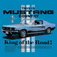 thumbnail image 3 of This Is Mustang Country King of the Road Women's V-Neck T-shirt Legendary Performance Classic American Muscle Licensed Tee, 3 of 7