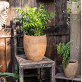 thumbnail image 2 of Faux Grass-Woven Cement Planter, 2 of 12