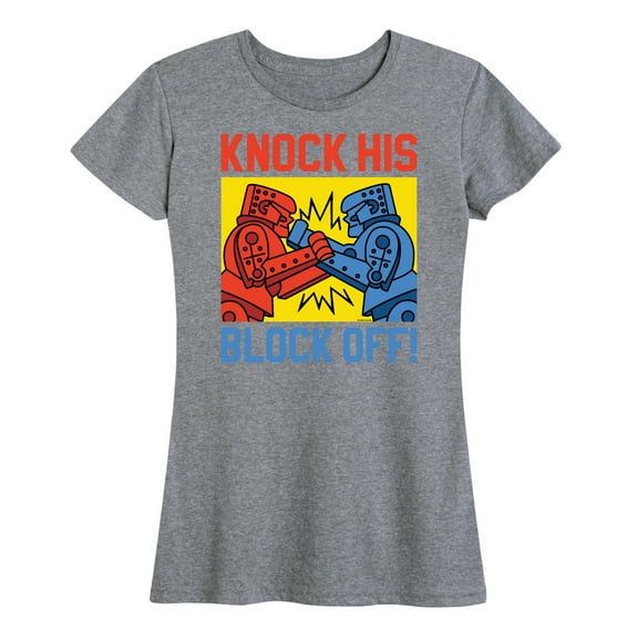 Rock 'Em Sock 'Em Robots - Knock His Block Off - Women's Short Sleeve Graphic T-Shirt
