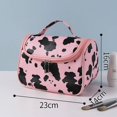 thumbnail image 1 of Bolsa de cosméticos con estampado de vaca lechera, bolsa de artículos de tocador portátil de gran capacidad, bolsa de almacenamiento de viaje portátil, bolsa de almacenamiento de artículos de tocador, 1 of 6