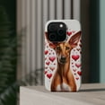 thumbnail image 4 of DistinctInk Tough Case for Apple iPhone 15 PRO (6.1" Screen), Compatible with MagSafe Charging - Valentine's Day Pharaoh Hound, 4 of 6