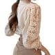 thumbnail image 5 of Blusa Qarigey de algodón y poliéster para mujer camisa holgada de manga larga de encaje AP016633-03, 5 of 6