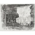 thumbnail image 2 of Joseph Pennell 14x12 Gold Ornate Wood Frame and Double Matted Museum Art Print Titled - Making Pig Iron; the Base of the Blast Furnaces (1916), 2 of 4