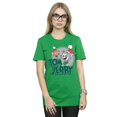 thumbnail image 2 of Tom And Jerry T-Shirt Boyfriend en Coton pour Femmes avec Message de Noël, 2 of 5