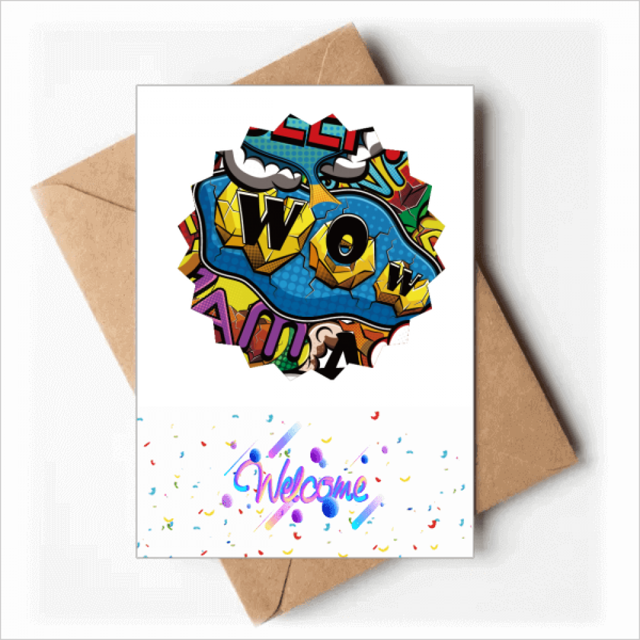 Dialog Bubble Joint Art Deco Fashion Welcome Back Greeting Cards Envelopes Blank
