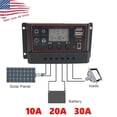 thumbnail image 6 of 10/20/30A PWM Solar Panel Battery Regulator Charge Controller Dual USB 12V 24V - Black Case, 6 of 7