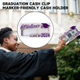 thumbnail image 2 of TNOBHG Wooden Money Box Graduation Wooden Money Holder Class of 2024 Graduates Wallet Cash Storage Box Envelope Photo Frame Desktop Decoration, 2 of 8