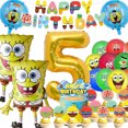 thumbnail image 4 of Suministros de decoración de dibujos animados para cumpleaños, globos, manteles, tazas, platos, Baby Shower, Spongebobs, fabricante de ruido, nuevo, 4 of 5