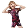 thumbnail image 4 of Harley Quinn Boys 2-Piece Swimsuit Set, Short Sleeve Rash Guard & Swim Trunks, 4 of 7