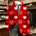thumbnail image 2 of IWRICH Men's Corduroy Valentines Blazer Love Heart Button Casual Suit Jacket Slim Fit Loose Work Sport Coat with Pocket 11-Red XXL, 2 of 5