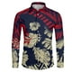 thumbnail image 4 of Camisas hawaianas con estampado 3D de tribu polinesia, camisas casuales de manga larga con cuello alto, blusa con botones para hombre, ropa de otoño, 4 of 5
