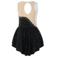 thumbnail image 2 of IEFIEL Girls Shiny Rhinestone Figure Skating Dress Ballet Dance Sleeveless Gymnastics Leotard Dance Wear Black 8, 2 of 7