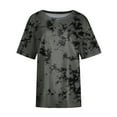 thumbnail image 5 of kytmyeq Women's Plus Size T-Shirt Summer Round Neck Short Sleeve Printed Basic Loose Top, 5 of 9