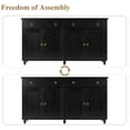 thumbnail image 4 of Catrimown Adjustable Shelf Mid-Century Sideboard with 2 Drawers, Wood Black, 4 of 8