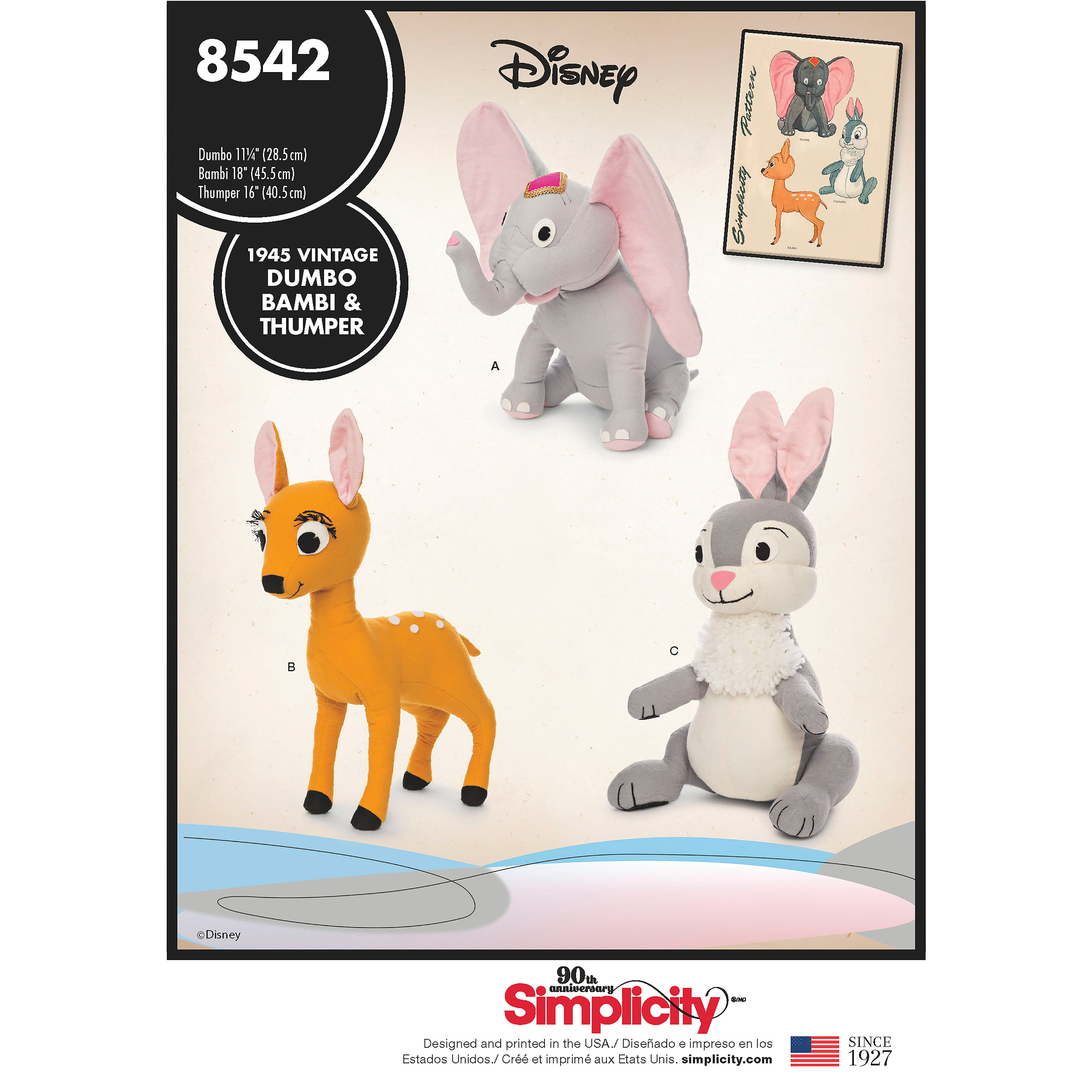 Disney Classic Characters Fleece Throw/Blanket Dumbo-Bambi-Thumper-Simba-Marie 