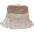 thumbnail image 4 of CoCopeaunts Bucket Hats for Women Pu Splicing Leather Bucket Hat Outdoor UV Protection Foldable Hiking Lady Fashion Fisherman Hat, 4 of 8