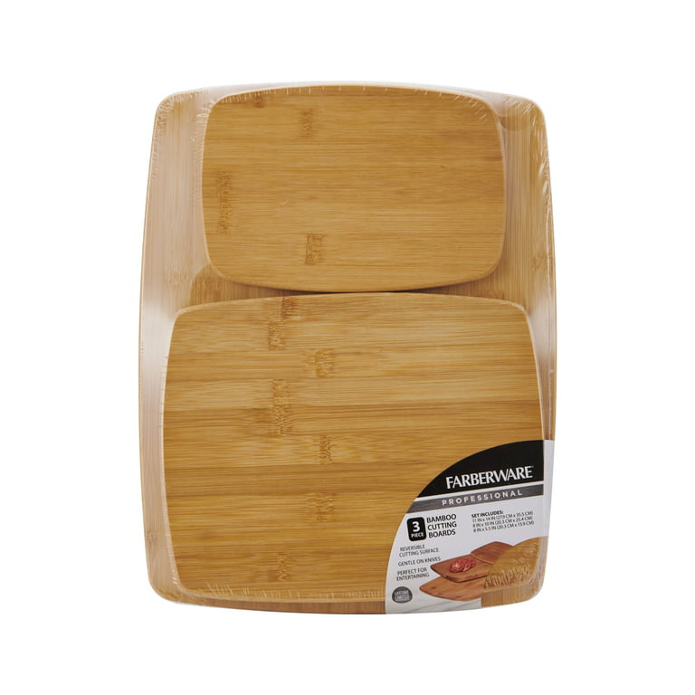 Natural Bamboo 3-Piece Kitchen Cutting Board Set
